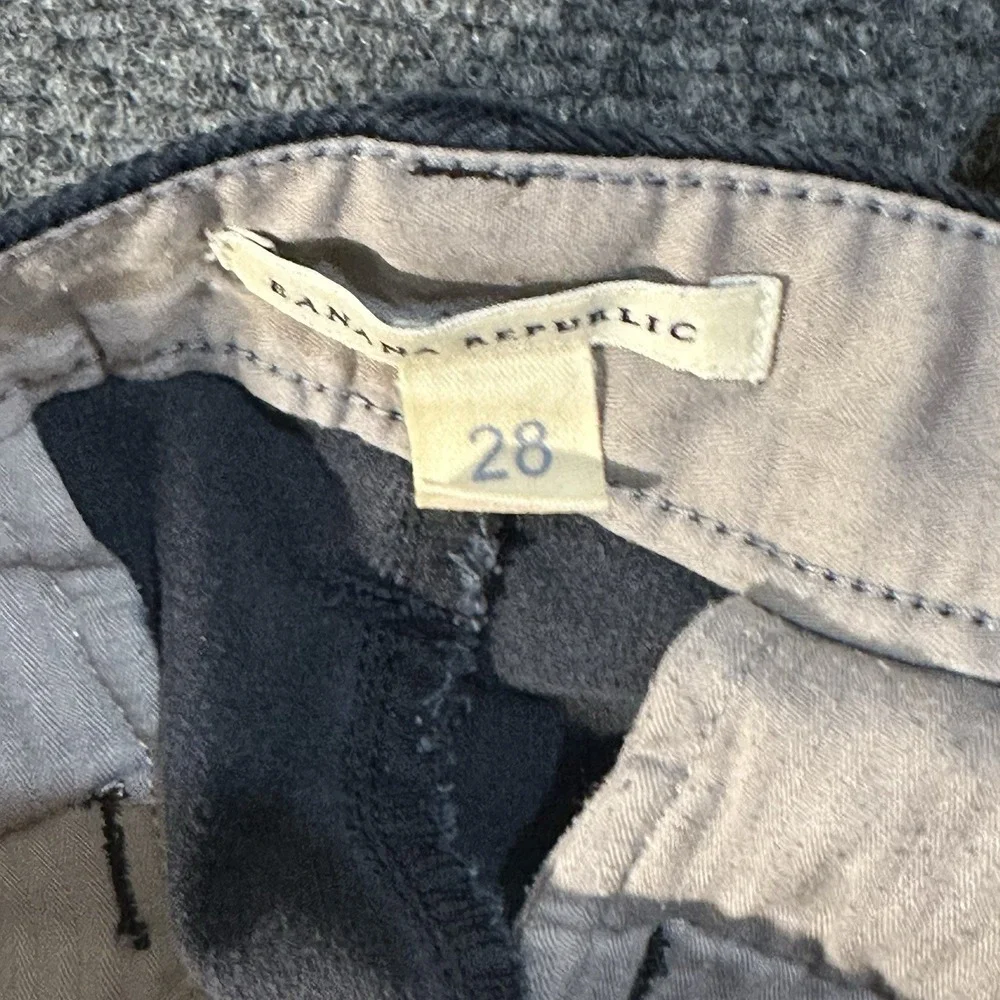 Banana Republic Mens Corduroy Pants Black‎ Straight Leg Size 28 x 31.5 Classic